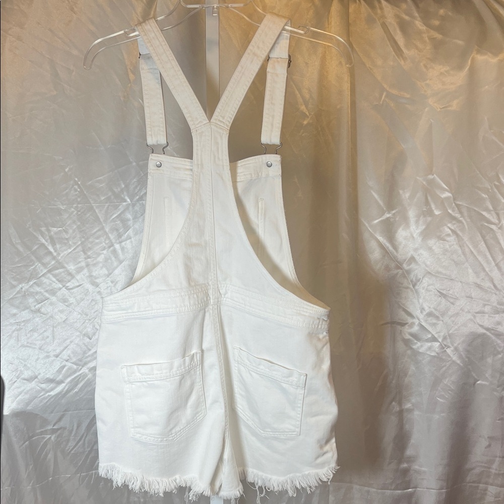 Aerie Cream Denim Overalls A0375 - Picture 3 of 4